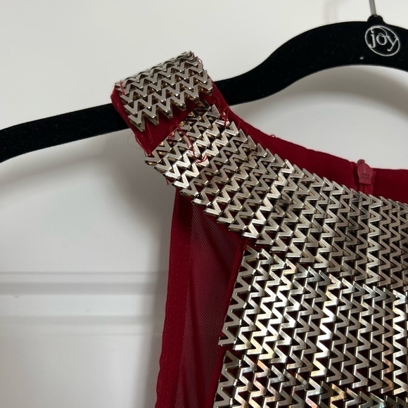 XTAREN Women’s Red Beaded Blouse Size Small - Picture 5 of 8